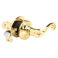 Ace Scroll Polished Brass Entry Lockset 1-3/4 in.