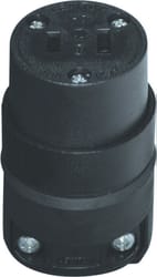 Leviton Commercial and Residential Rubber Non-Polarized Connector 1-15R 18-12 AWG 2 Pole 2 Wire