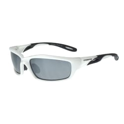 Crossfire Infinity Safety Glasses Silver Mirror Lens White Frame 1 pc