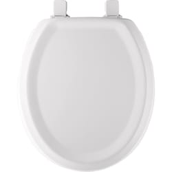 Bemis Round White Molded Wood Toilet Seat