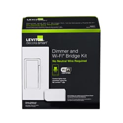 Leviton Decora White Toggle Smart-Enabled Dimmer Switch w/Remote Control & Smart Bridge 1 pk