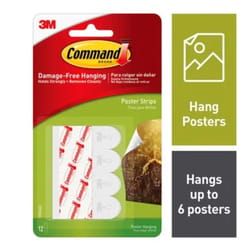 3M Command White Poster Strips 1 lb 12