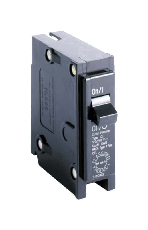 Tan Switch * * Cutler-Hammer Circuit Breaker 20 AMP Single Pole 120 VAC 