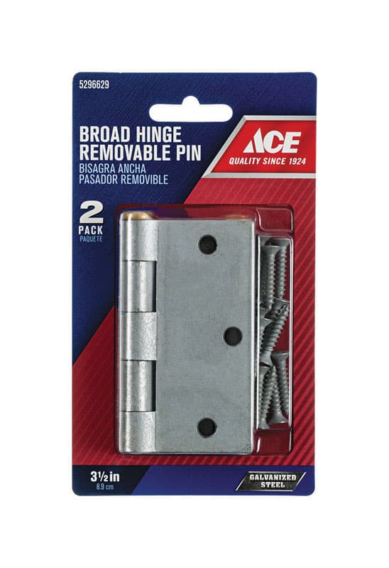 Ace 3-1/2 in. L Galvanized Broad Hinge 2 pk - 01-3505-023 - Hardware Accessories  sku 01-3505-023