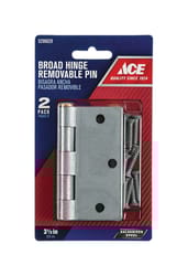 Ace 3-1/2 in. L Galvanized Broad Hinge 2 pk