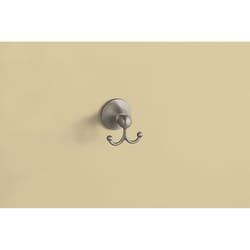 Moen Wembley Robe Hook 3.3 in. H x 3.7 in. W x 6.5 in. L Brushed Nickel Die Cast Zinc