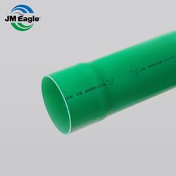 JM Eagle PVC Sewer Main 6 in. D X 10 ft. L Bell 0 psi