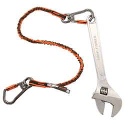 Ergodyne Squids Aluminum/Polyester Carabiner Lanyard with Swivel 48 in. L Gray/Orange