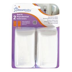 Dreambaby White Plastic Outlet Cover 2 pk