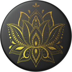 Popsockets Black/Gold Golden Prana Cell Phone Grip For All Mobile Devices