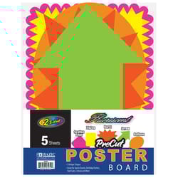 Bazic Products Pre-Cut Shapes 11.46 in. W X 13.7 in. L Assorted Poster Board