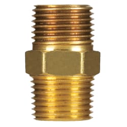 JMF Company 1/8 in. MPT Yellow Brass Hex Nipple