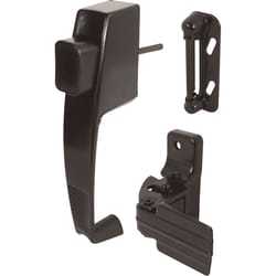 Prime-Line Black Aluminum Push Button Latch 1 pk