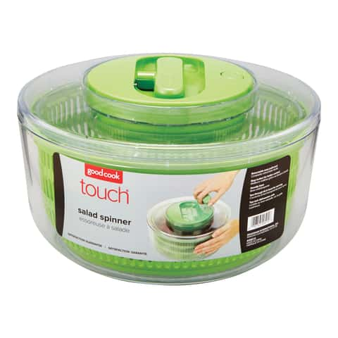 Good Cook Touch Green/Clear Plastic Salad Spinner 