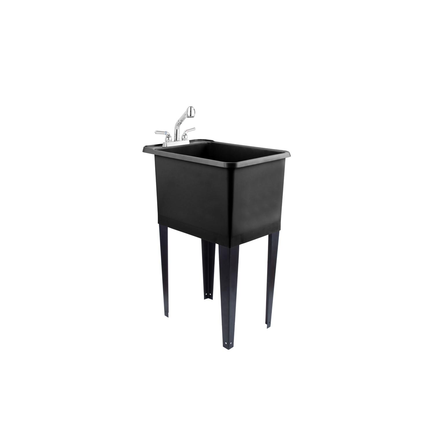 Tehila 17.5 in. W X 23.25 in. D Freestanding Plastic Laundry Tub - 040 US8001BLKCP - Sinks  sku 040 US8001BLKCP