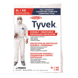 Dupont Tyvek Coverall with Hood and Boots White XL 1 pk