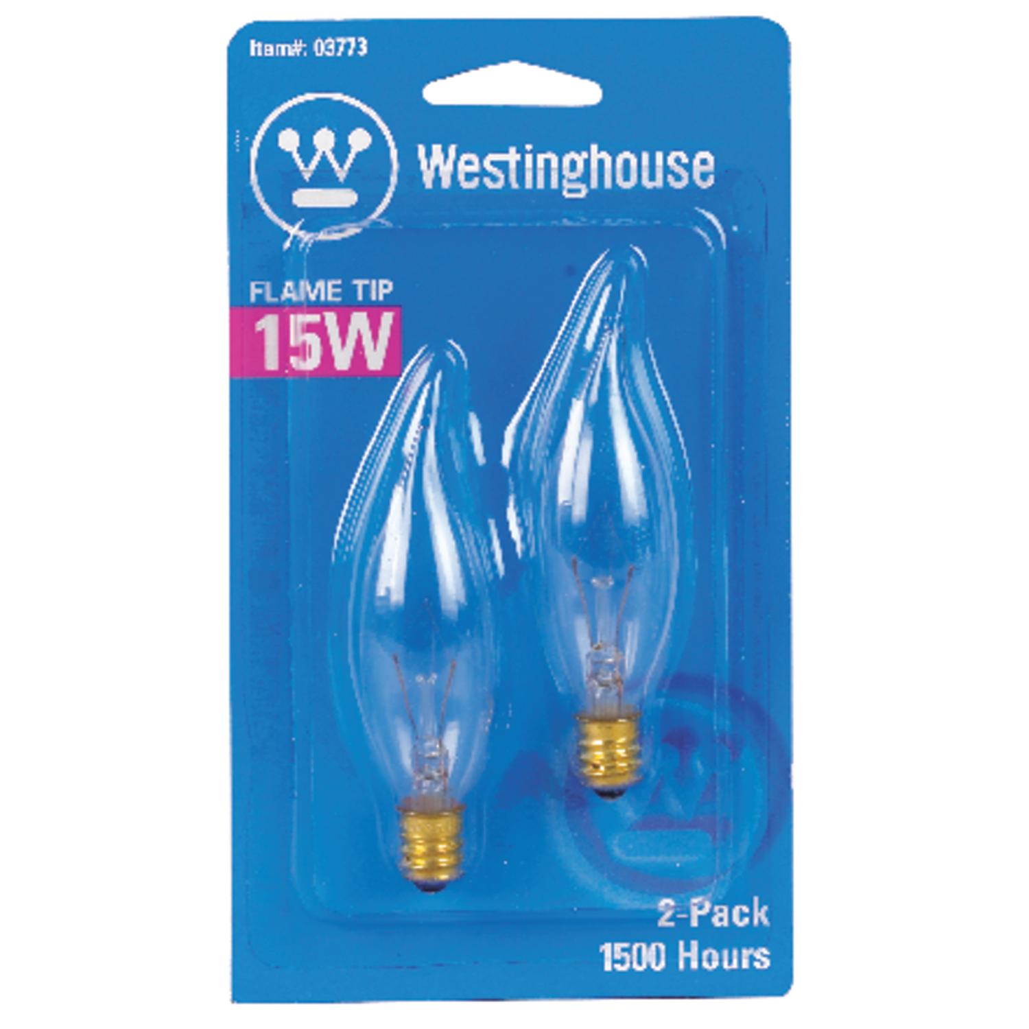 Photos - Light Bulb Westinghouse 15 W CA8 Decorative Incandescent Bulb E12  Warm W (Candelabra)