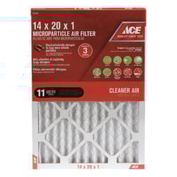 Ace 14 in. W X 20 in. H X 1 in. D Pleated 11 MERV Pleated Microparticle Air Filter 1 pk