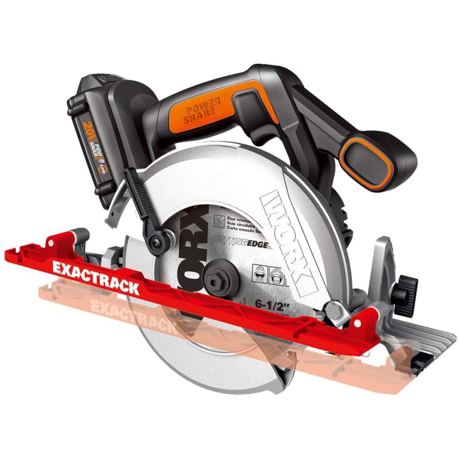Worx 20 V 61/2 in. Cordless Brushless Circular Saw Kit (Battery