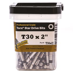 Big Timber Star T30 Head X 2 in. L Torx Insert Bit Steel 100 pc