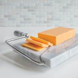 Fox Run 8 in. L X 5 in. W Marble/Stainless Steel Cheese Cutting Board