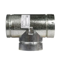 Selkirk 5 in. X 5 in. X 5 in. Aluminum/Galvanized Steel Stove Pipe Tee Cap Flow Tee