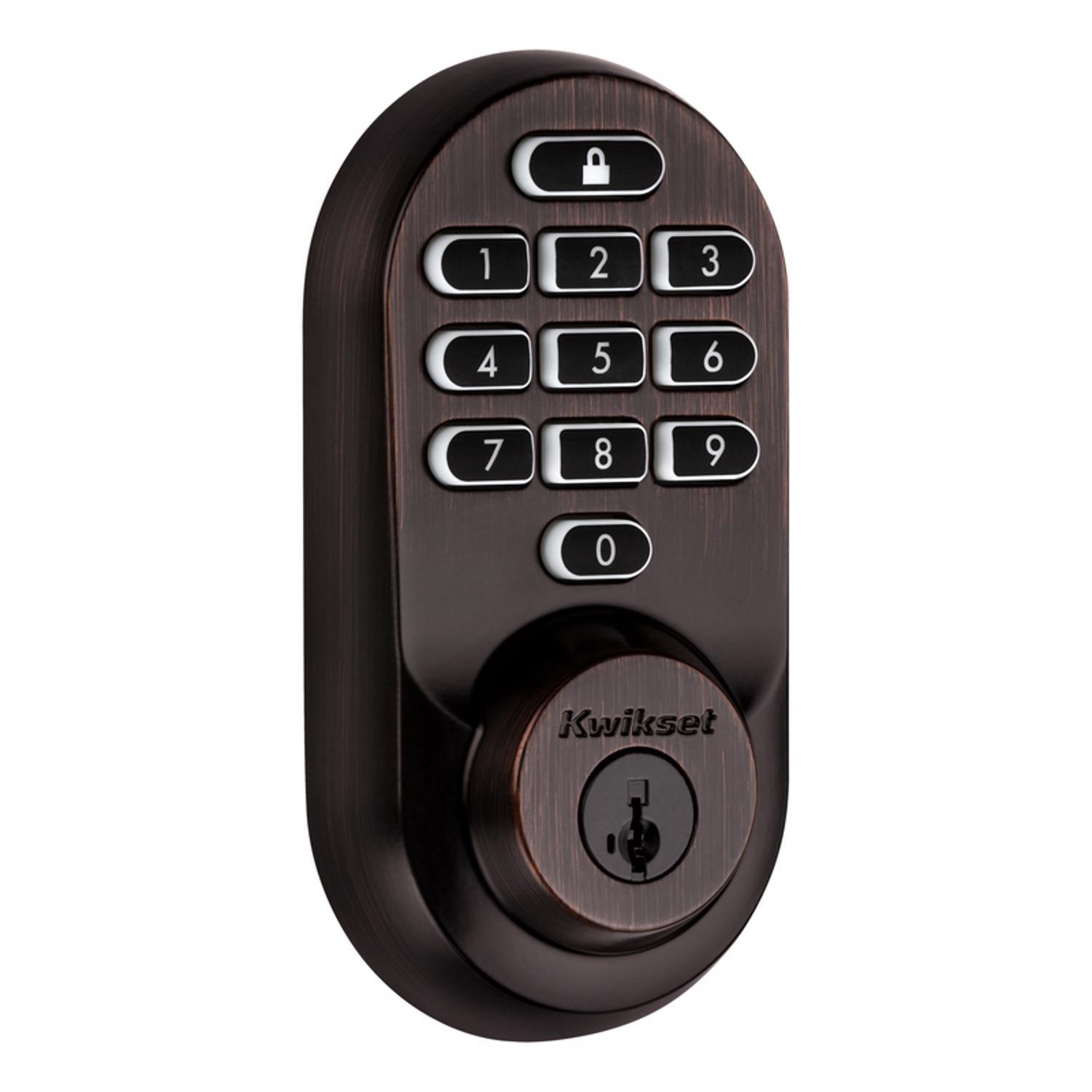 Photos - Electric Lock HALO Kwikset SmartKey  Venetian Bronze Metal Wi-Fi Deadbolt 99380-002 