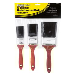 Linzer  Project Select  1 1/2, 2 and 3 in. W Flat  Paint Brush Set 