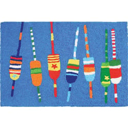 Jellybean 20 in. W X 30 in. L Multicolored Colorful Buoys Accent Rug