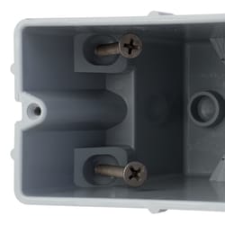 Madison Electric Smart Box Rectangle PVC Horizontal Electrical Box Gray