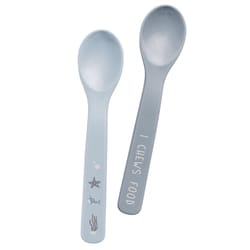 Stephen Joseph Blue/Gray Silicone Shark Spoon 2 pc