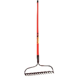 Razor-Back 66.5 in. 15 Tine Forged Steel Bow Rake Fiberglass Handle