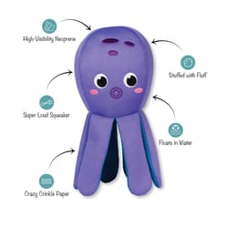 Pet Shop by Fringe Studio Purple Neoprene Octopus Dog Toy 1 pk