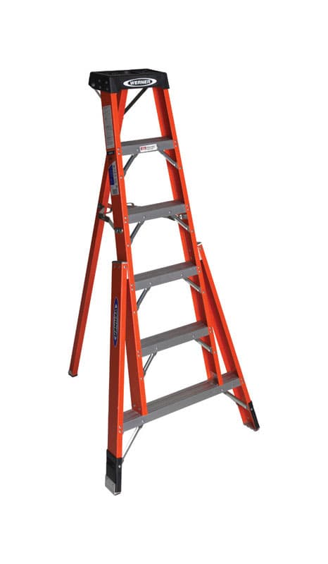 Werner 6 ft. H Fiberglass Tripod Step Ladder Type IA 300 lb. capacity Sansujyuku sansujyuku.com