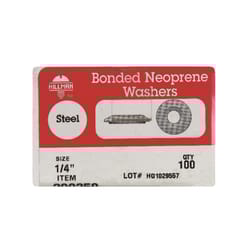 HILLMAN Zinc-Plated Steel 1/4 in. Bonded Neoprene Washer 1 pk