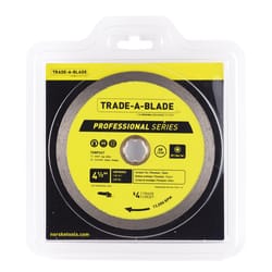 Trade A Blade 4-1/2 in. D X 5/8 and 7/8 in. Diamond Continuous Rim Blade 1 each