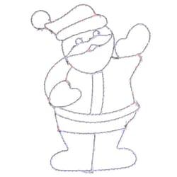 Celebrations LED Santa Silhouette 14 in. Hanging Decor