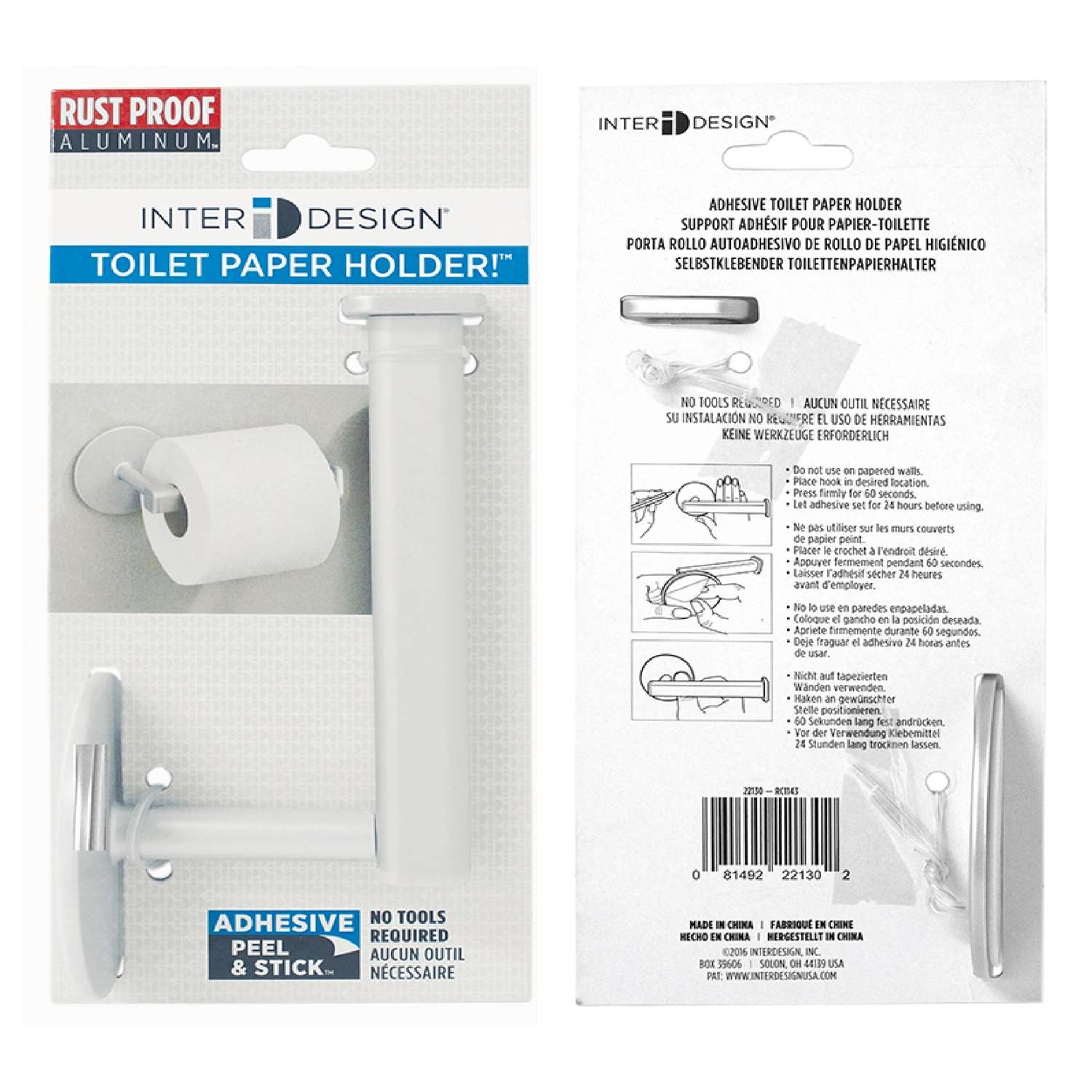 ORLESS Adhesive Paper Towel Holder Under Cabinet & Wall