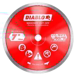 Diablo 7 in. D X 5/8 in. Diamond Masonry Cut-Off Disc 1 pk