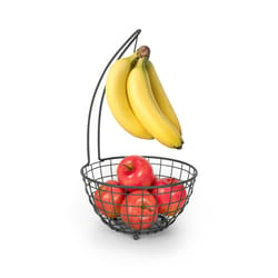 Spectrum Grid Gray Steel Traditional Fruit Bowl 9.25 in. D 1 pc