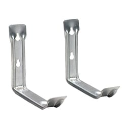 Crawford 5.27 in. L Silver Steel Medium Utility Ladder Hook 20 lb. cap. 2 pk