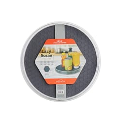 Spectrum Hex Clear/Gray Rubber/Stainless Steel Lazy Susan