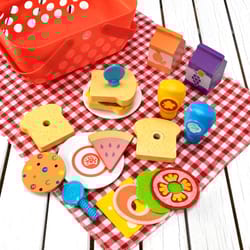 Fat Brain Toy Pretendables Picnic Basket Set Multicolored 20 pc