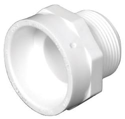 Charlotte Pipe 1-1/2 in. Hub X 1-1/4 in. D MPT PVC Pipe Adapter