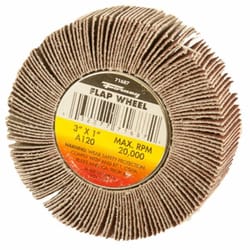 Forney 3 in. D Aluminum Oxide Flap Wheel 120 Grit 1 pc