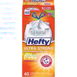 Hefty Ultra Strong 13 gal Citrus Kitchen Trash Bags Drawstring 40 pk