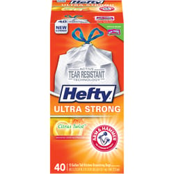 Hefty Ultra Strong 13 gal Citrus Kitchen Trash Bags Drawstring 40 pk