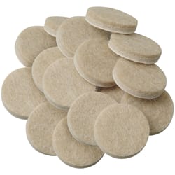 Softtouch Felt Self Adhesive Protective Pad Oatmeal Round 1.5 in. W X 1.5 in. L 24 pk