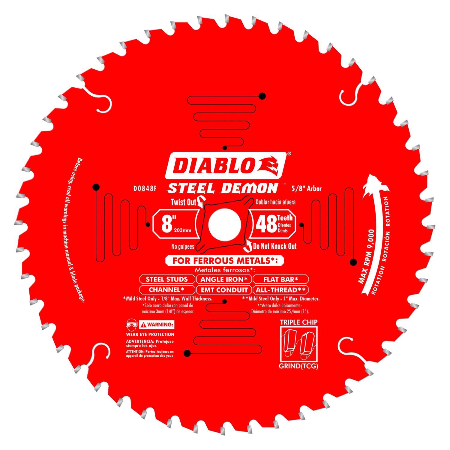 Diablo Steel Demon 8 in. D X 5/8 in. TiCo Hi-Density Carbide Metal Saw Blade 48 teeth 1 pk Sansujyuku sansujyuku.com
