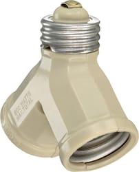 Leviton Plastic Medium Base Socket Adapter 1 pk